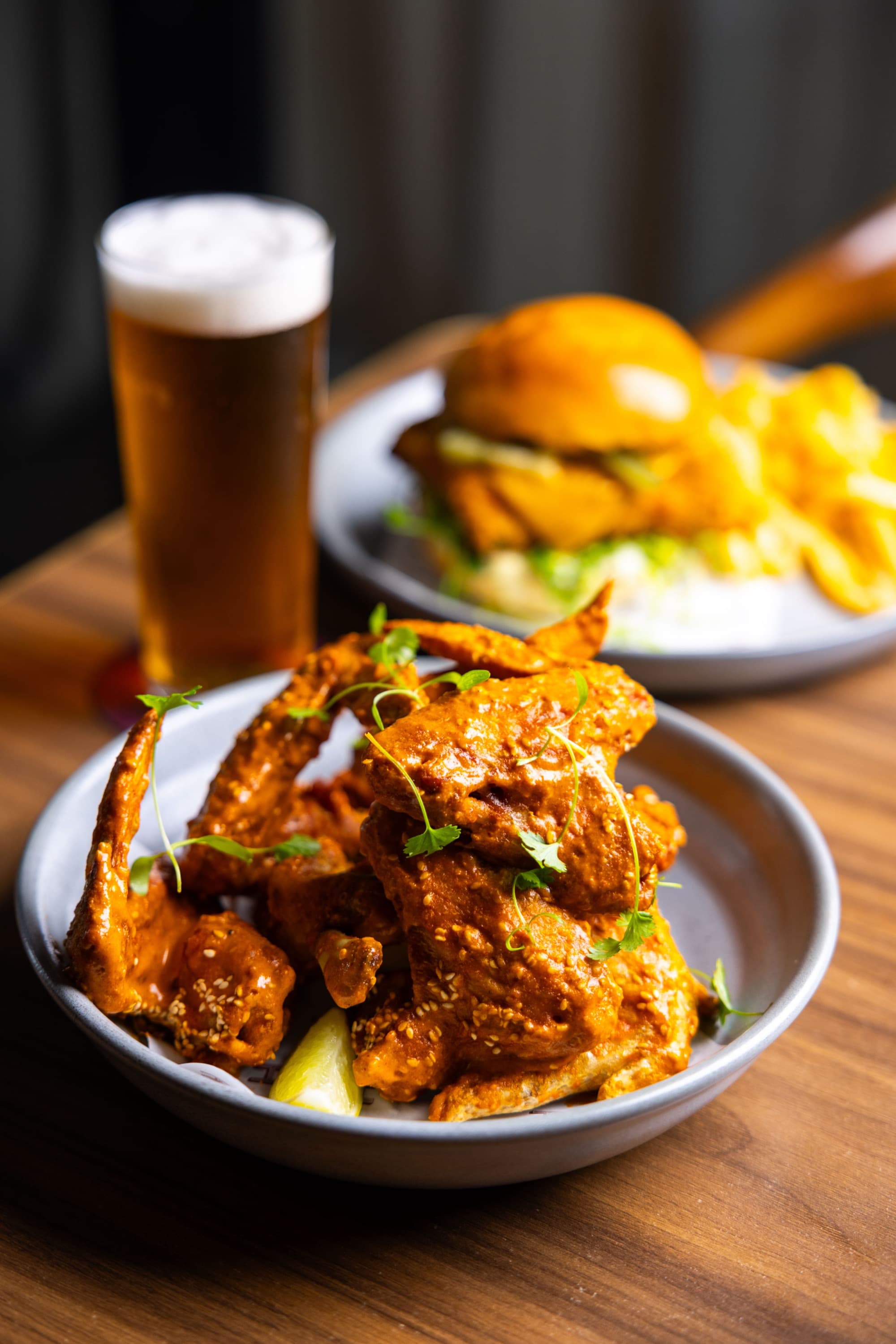 Soft shell crab with beer